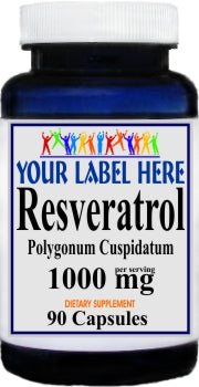 Private Label Resveratrol 1000mg 90caps or 180caps Private Label 12,100,500 Bottle Price