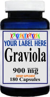 Private Label Graviola 900mg 90caps or 180caps Private Label 12,100,500 Bottle Price