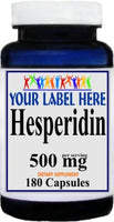 Private Label Hesperidin 500mg 90 or 180caps Private Label 12,100,500 Bottle Price