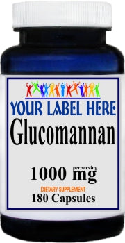 Private Label Glucomannan 1000mg 180caps Private Label 12,100,500 Bottle Price