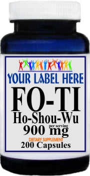 Private Label Fo-Ti Ho-Shou-Wu 900mg 200caps Private Label 12,100,500 Bottle Price