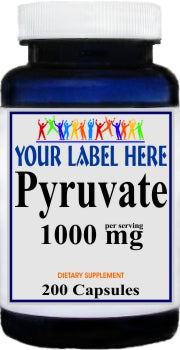 Private Label Pyruvate 1000mg 200caps Private Label 12,100,500 Bottle Price