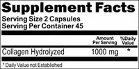 Private Label Collagen Hydrolyzed 1000mg 90caps or 180caps Private Label 12,100,500 Bottle Price