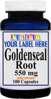 Private Label Goldenseal Root 550mg 100caps or 200caps Private Label 12,100,500 Bottle Price