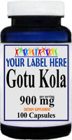 Private Label Gotu Kola 900mg 100caps Private Label 12,100,500 Bottle Price