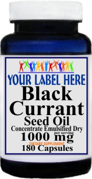 Private Label Black Currant Seed Oil 1000mg 180caps Private Label 12,100,500 Bottle Price