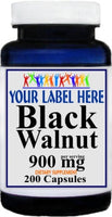 Private Label Black Walnut 900mg 100caps or 200caps Private Label 12,100,500 Bottle Price