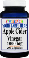 Private Label Apple Cider Vinegar 1000mg 200caps Private Label 12,100,500 Bottle Price