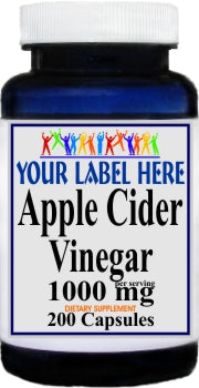 Private Label Apple Cider Vinegar 1000mg 200caps Private Label 12,100,500 Bottle Price