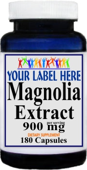 Private Label Magnolia Bark 900mg 180caps Private Label 12,100,500 Bottle Price
