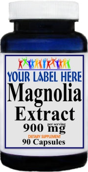 Private Label Magnolia Bark 900mg 90caps or 180caps Private Label 12,100,500 Bottle Price