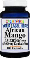 Private Label African Mango Extract  Equivalent 5000mg 180caps Private Label 12,100,500 Bottle Price