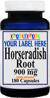 Private Label Horseradish Root 900mg 90caps or 180caps Private Label 12,100,500 Bottle Price