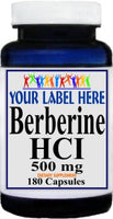 Private Label Berberine HCI 500mg 90caps or 180caps Private Label 12,100,500 Bottle Price