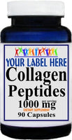 Private Label Collagen Peptides 1000mg 90caps or 180caps Private Label 12,100,500 Bottle Price