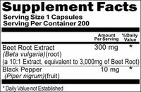 Private Label Beet Root Extract Black Pepper Equivalent 3000mg 200caps Private Label 12,100,500 Bottle Price