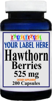 Private Label Hawthorn Berries 525mg 200caps Private Label 12,100,500 Bottle Price