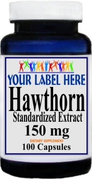 Private Label Hawthorn Standardized Extract 150mg 100caps Private Label 12,100,500 Bottle Price