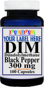 Private Label DIM Black Pepper 300mg 100caps or 200caps Private Label 12,100,500 Bottle Price