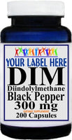 Private Label DIM Black Pepper 300mg 100caps or 200caps Private Label 12,100,500 Bottle Price