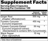 Private Label Ginger Root Turmeric Curcumin Black Pepper 200caps Private Label 12,100,500 Bottle Price