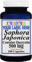 Private Label Sophora Japonica Contains Quercetin 500mg 100caps or 200caps Private Label 12,100,500 Bottle Price