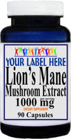 Private Label Lion's Mane Mushroom 1000mg 90caps or 180caps Private Label 12,100,500 Bottle Price