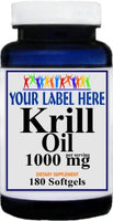 Private Label Krill Oil 1000mg 90 or 180 Softgels Private Label 12,100,500 Bottle Price