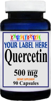 Private Label Quercetin 500mg 90caps or 180caps Private Label 12,100,500 Bottle Price