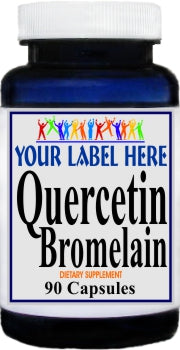 Private Label Quercetin & Bromelain 90caps or 180caps Private Label 12,100,500 Bottle Price