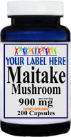 Private Label Maitake Mushroom 900mg 100caps or 200caps Private Label 12,100,500 Bottle Price