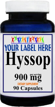Private Label Hyssop 900mg 90caps Private Label 12,100,500 Bottle Price
