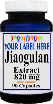 Private Label Jiaogulan Extract 820mg 90caps or 180caps Private Label 12,100,500 Bottle Price