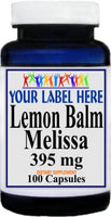 Private Label Lemon Balm 395mg 100caps Private Label 12,100,500 Bottle Price