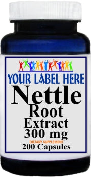 Private Label Nettle Root Extract 300mg 200caps Private Label 12,100,500 Bottle Price