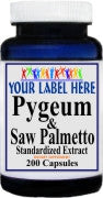 Private Label Pygeum and Saw Palmetto Standardized Extract 200caps Private Label 12,100,500 Bottle Price