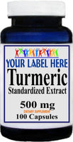 Private Label Turmeric Standardized Extract 500mg 100caps Private Label 12,100,500 Bottle Price