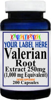 Private Label Valerian Root Extract Equivalent 1000mg 200caps Private Label 12,100,500 Bottle Price