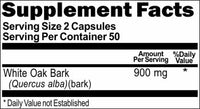 Private Label White Oak Bark 900mg 100caps Private Label 12,100,500 Bottle Price