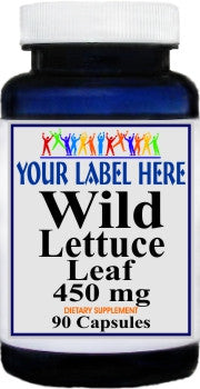 Private Label Wild Lettuce Leaf 450mg 90caps Private Label 12,100,500 Bottle Price
