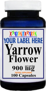 Private Label Yarrow Flower 900mg 100caps Private Label 12,100,500 Bottle Price