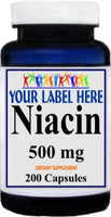 Private Label Niacin 500mg 200caps Private Label 12,100,500 Bottle Price