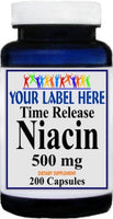 Private Label Niacin Time Release 500mg 200caps Private Label 12,100,500 Bottle Price