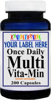 Private Label Once Daily Multi-Vita-Min 200caps Private Label 12,100,500 Bottle Price