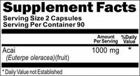 Private Label Acai 1000mg 180caps Private Label 12,100,500 Bottle Price