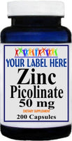 Private Label Zinc Picolinate 25mg 100caps or 200caps Private Label 12,100,500 Bottle Price