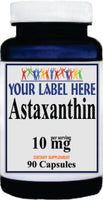 Private Label Astaxanthin 10mg 90caps or 180caps Private Label 12,100,500 Bottle Price