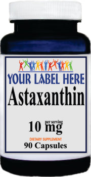 Private Label Astaxanthin 10mg 90caps or 180caps Private Label 12,100,500 Bottle Price