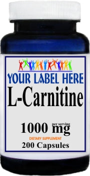 Private Label L-Carnitine 1000mg 200caps Private Label 12,100,500 Bottle Price