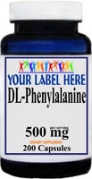 Private Label DL-Phenylalanine 500mg 200caps Private Label 12,100,500 Bottle Price